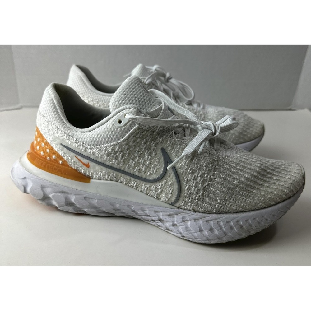 Nike React Infinity Run Flyknit 3 Shoes White Grey Kumquat Mens 11.5 DH5392-100 - Picture 8 of 16